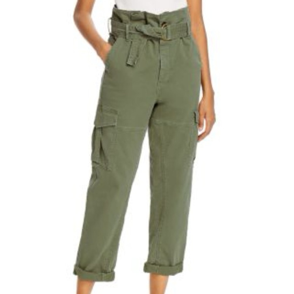 Frame Denim Cargo Pants with Belt
